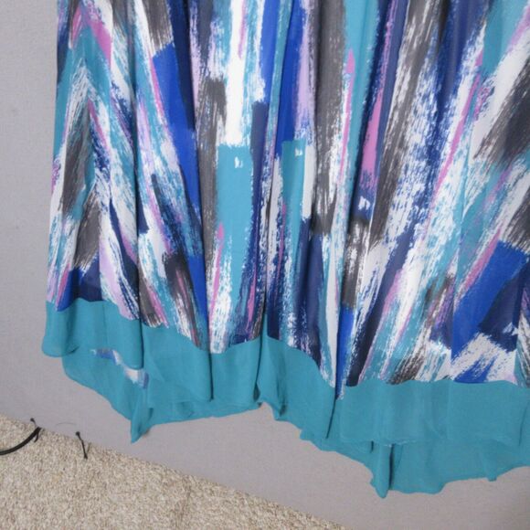 Catherines Dress Plus 2X Midi Artsy Flowy Sleeveless NWT $79 Asymmetrical - Picture 11 of 13